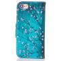 JanCalm for iPhone 8 Wallet Case, iPhone 7 Case, [Card/Cash Slots] [Wrist Strap] PU Leather Wallet Cover Flip Cell Phone Cases for iPhone 7 / iPhone 8 + Crystal Pen (Plum Blossom Pattern)