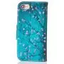JanCalm for iPhone 8 Wallet Case, iPhone 7 Case, [Card/Cash Slots] [Wrist Strap] PU Leather Wallet Cover Flip Cell Phone Cases for iPhone 7 / iPhone 8 + Crystal Pen (Plum Blossom Pattern)