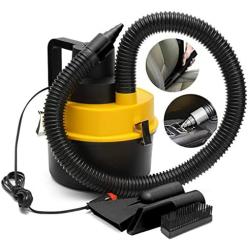 Huaze Portable Car Vacuum Cleaner High Power Corded Handheld Vacuum - 12V - Best Car & Auto Accessories Kit for Detailing and Cleaning Car Interior Wet Dry Vac Vacuum Cleaner (Yellow)