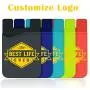 Personalize Cell Phone Wallet,5 Pieces Customize Your Logo on Silicone Credit Card ID Holder with Adhesive Stick-on Back (MOQ 100 Pieces) Personalize Cell Phone Wallet,5 Pieces Customize Your Logo on Silicone Credit Card ID Holder with Adhesive Stick-on Back (MOQ 100 Pieces)