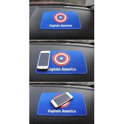 Tianmei 10.6&quotx6.1" Marvel Comics Pattern Extra Large Size Anti-Slip Rubber Pad, Car Dashboard Universal Non-Slip Mat Use for Cell Phones, Sunglasses, Keys, Coins and More (Captain USA)