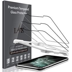 [3 Pack] LK Screen Protector for iPhone Xs/iPhone X/iPhone 11 Pro 5.8" Tempered Glass (Alignment Frame Easy Installation) Case Friendly, 9H Hardness,HD Clear, Bubble Free