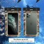 JOTO Universal Waterproof Pouch Cellphone Dry Bag Case for iPhone 11 Pro Max Xs Max XR X 8 7 6S Plus SE 2020, Galaxy S20 Ultra S20+ S10 Plus S10e S9 Plus S8/Note 10+ 9, Pixel 4 XL up to 6.9" -Camo
