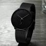 Mens Watches Ultra-Thin Minimalist Waterproof - Fashion Wrist Watch for Men Unisex Dress with Stainless Steel Mesh Band