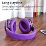 COWIN E7 Active Noise Cancelling Bluetooth Headphones with Microphone Deep Bass Wireless Headphones Over Ear, Comfortable Protein Earpads, 30H Playtime for Travel Work TV Computer Phone - Purple