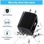 X-EDITION USB Wall Charger, 4-Pack 2.1A Dual Port USB Cube Power Adapter Wall Charger Plug Charging Block Compatible with Phone Xs Max/Xs/XR/X/8/7/6S/6 Plus, Pad, Samsung, Android Phone (Black)