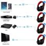 Gaming Headset,DLAND 3.5mm Wired Bass Stereo Noise Isolation Gaming Headphones for Online Gaming with Mic for Laptop Computer, Cellphone, PS4 and so on- Volume Control (Black and Red)