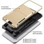 Vofolen Case for iPhone 6s 6 7 8 SE2 Case Wallet Credit Card Holder ID Slot Pocket Scratch Resistant Dual Layer Protective Bumper Rubber Armor Hard Shell Cover for iPhone 6 6s 7 8 SE 2020 (Gold)