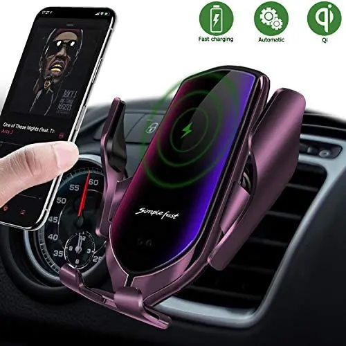 LUKKAHH R2 Wireless Car Charger Mount,Auto-Clamping Air Vent Phone Holder,10W Qi Fast Car Charging,Compatible iPhone 11/11 Pro/11 Pro Max/XS/XS Max/X/8/8+, Samsung Note9/Note10/S9+/S10+(Gun-Plated LUKKAHH R2 Wireless Car Charger Mount,Auto-Clamping Air Vent Phone Holder,10W Qi Fast Car Charging,Compatible iPhone 11/11 Pro/11 Pro Max/XS/XS Max/X/8/8+, Samsung Note9/Note10/S9+/S10+(Gun-Plated