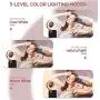 Selfie Ring Light, 2Pack 3 Color LED Phone Ring Light Stepless Dimming Function with Rotatable Makeup Mirror, White and Champagne Clip-on Fill Rechargeable Light for Smart Phone, Pads, Camera, Makeup