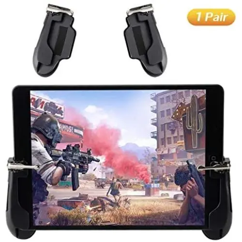 Mobile Game Controller for iPad, COCASES Sensitive Shoot Aim Tablet Gamepad Trigger Button for PUBG, Upgraded Version Compatible 4.5-12.9 inch Tablet & Smartphone