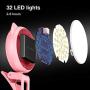 Selfie Light Rechargeable for iPhone, Ring Light with 9-Level Adjustable Brightness for Laptop, Clip on Mini Cell Phone LED Light, Portable Battery Operated Light, USB Powered Photo Light for Video