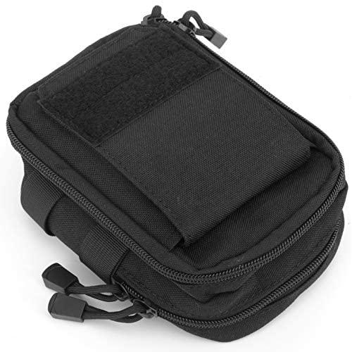 LefRight Multipurpose Tactical Nylon Molle Utility IFAK Pouch Waist Bag Holster Combo Detachable Strap Compatible with iPhone XR 7 Plus Pixel XL S8 S7 Edge Moto Z Force Play (Black)