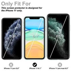 [4 Pack] Tauri 2 Pack Privacy Screen protector + 2 Pack camera lens Protector for iPhone 11 Tempered Glass Screen Protector 6.1-inch, Bubble Free, Peep/Glare/Scratch-resistant