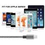 Short iPhone Cable IVVO 4Pack 1FT Braided Data Sync Cable for Phone X XS Max 8 7 6S Plus Pad 2 3 4 Mini, Pad Pro Air, Pod Nano Touch(Black)