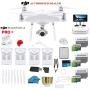 DJI Phantom 4 PRO Plus Drone with 1-inch 20MP 4K Camera KIT With Monitor, 4 Total DJI Batteries, 3 64GB SDXC Cards, Card Reader 3.0, Prop Guards, Range Extender, Harness with Charging Hub (White)