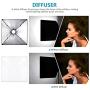 Neewer Upgraded 450W LED Photography Softbox Lighting Kit: (2) 24x24 Inches Softbox with E27 Socket and 5500K Instant Brightness Energy Saving LED Bulbs and Stand for Photo Studio Video Shooting