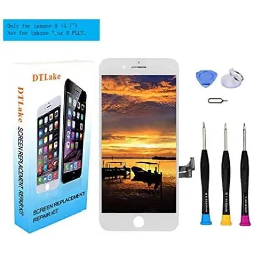 Premium Screen Replacement, Compatible iPhone 8 4.7 inch LCD Replacement Screen with 3D Touch Screen Digitizer Fram Assembly Full Set + Free Tools(White) Premium Screen Replacement, Compatible iPhone 8 4.7 inch LCD Replacement Screen with 3D Touch Screen Digitizer Fram Assembly Full Set + Free Tools(White)