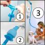 Rinseroo: Slip-on, No-Install, Dog Wash Hose Attachment. Pet Bather for Showerhead and Sink. Handheld Shower Sprayer/Rinser. Fits Most Faucets. Universal 5 Foot Flex Hose. (Note: Tub Spout Warning)