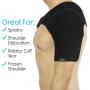 Vive Shoulder Brace - Rotator Cuff Compression Support - Men, Women, Left, Right Arm Injury Prevention Stabilizer Sleeve Wrap - Immobilizer for Dislocated AC Joint, Labrum Tear Pain (Black)