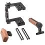 CAMVATE Universal Adjustable Camera Cage Fit for Right Handle and Left Handle Camera(Only Come with Left Handle Grip)
