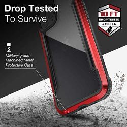 X-Doria Raptic Shield, iPhone 11 Case (Formerly Defense Shield) - Military Grade Drop Tested, Anodized Aluminum, TPU, and Polycarbonate Protective Case for Apple iPhone 11, Red