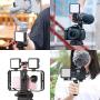 VL49 On Camera Vlog Pocket Video Light, CRI 95+ Handy Rechargeable LED Fill Light, with 3 Cold Shoe Port, 2000mAh USB-C Rechargeable Mini Lighting Video Shooting Youtuber Livestreaming Accessories