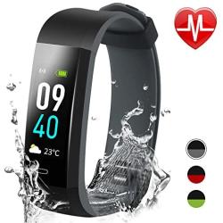 Ulvench Waterproof Fitness Tracker, Smart Watch for Calorie Counter Heart Rate Monitor Sleep Monitor Step Counter, Watch Pedometer, GPS, IP67 Waterproof Activity Tracker for Smartphone Cellphone