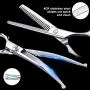 J-Bonest 8PCs Stainless Steel Dog Grooming Scissors Kit, Heavy Duty Pet Grooming Trimmer Set with Thinning, Straight, Curved Shears Comb for Large Small Dog Long Short Curly Hair J-Bonest 8PCs Stainless Steel Dog Grooming Scissors Kit, Heavy Duty Pet Grooming Trimmer Set with Thinning, Straight, Curved Shears Comb for Large Small Dog Long Short Curly Hair