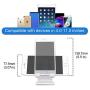 COOLOO Cell Phone Stand,【2 Pack】 Tablets Stand Desktop Cradle Holder Dock for Smartphone E-Reader, Compatible Phone Xs Max X 8 7 6 6s Plus 5 5s, Galaxy, Charging, Universal Accessories Desk (White)