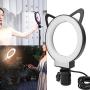 Qiilu LED Dimmable Right Fill Light, 3000-6000K Floor Lamp for Selfie Live Stream Makeup