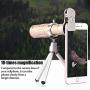 Fosa Cell Phone Camera Lens Kit Universal 18X Optical Zoom Telephoto Telescope Lens with Tripod(Gold)