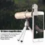 Fosa Cell Phone Camera Lens Kit Universal 18X Optical Zoom Telephoto Telescope Lens with Tripod(Gold) Fosa Cell Phone Camera Lens Kit Universal 18X Optical Zoom Telephoto Telescope Lens with Tripod(Gold)