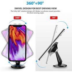 Magnetic Phone Car Mount, A-Maker 360° Full Body Metal Cell Phone Holder for Car Dashboard, Universal Magnetic Car Mount Compatible with iPhone 11 Pro Max & Samsung Galaxy All Smartphone Devices