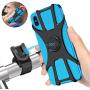 SYOSIN Bike Phone Mount, Detachable 360° Rotation Motorcycle Phone Mount with Adjustable Universal Silicone Handlebar Cradle Compatible with iPhone 11 Pro Max/X/XS MAX/XR/8/8 Plus, Samsung S10/S10e