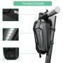 SHINYLIFE Electric Scooter Handlebar Bag,EVA Multi-Purpose Waterproof Scooter Storage Bag,Large Capacity Scooter Front Tube Hard Shell Bag Bike Handlebar Bag with Adjustable Velcro Straps