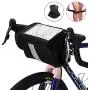 Bike Handlebar Bag Bike Basket with Mesh Pocket - Cold & Warm Insulation - Reflective Strap - Touchable Transparent Phone Pouch | Bicycle Front Bag, Bike Pouch for Cycling, Women, Cruisers