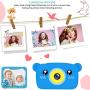 Yuehuam Kids Camera for Boys Birthday Toy Gifts Portable Mini 2 Screen Child Camera 20MP Dual Lens Video Camera DV Camcorder with 32G Memory Card