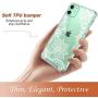 Cutebe Case for iPhone 11, Shockproof Series Hard PC+ TPU Bumper Protective Case for Apple iPhone 11 6.1 Inch Crystal Lace Design(White)