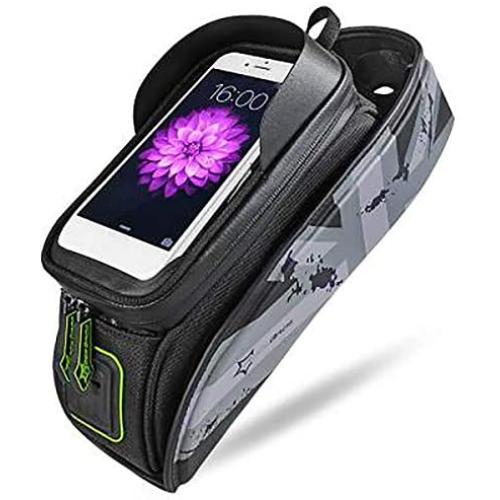 MARXIAO Bicycle Waterproof Front Beam Bag, Upper Tube Bag Mobile Phone Saddle Bag Mountain Bike Accessories Equipment