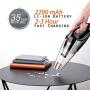 Handheld Vacuum, Cordless Handle Vacuum Cleaner with 12.6V USB Charging Cable, 100V/240V Charge Adapter, Waterwashable Steel Filter, 120W 7000pa Powerful Wireless Vacuum with LED Light