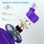 Kurdene Small Wireless Earbuds,Bluetooth Earbuds with Charging Case Bass Sounds IPX8 Waterproof Sports Headphones with Mic Touch Control 24H Playtime for iPhone/Samsung/Android(Purple) Kurdene Small Wireless Earbuds,Bluetooth Earbuds with Charging Case Bass Sounds IPX8 Waterproof Sports Headphones with Mic Touch Control 24H Playtime for iPhone/Samsung/Android(Purple)