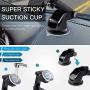 Universal Car Phone Mount Car Phone Holder for Car Dashboard Windshield Air Vent Long Arm Strong Suction Cell Phone Car Mount Compatible with iPhone 11 Pro X XS Max XR Galaxy Note10 S10 (2020, Black)