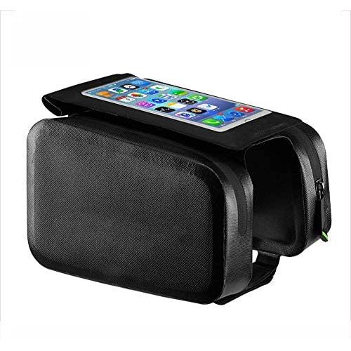 MUMA Bike Frame Bag, Waterproof Cycling Front Top Tube Pouch Bicycle Phone Mount Holder Bag Pannier, for Smartphones Up to 6.0