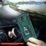 Galaxy J7 2018/J7 Aero/J7 Top/J7 Crown/J7 Aura/J7 Refine/J7 Eon Case with Tempered Glass Screen Protector [2Pack], Jshru Ring Car Mount Kickstand Phone Case for Samsung J7 Star Midnight Green