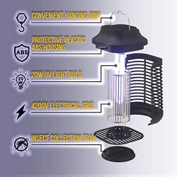 Tysonir Electric Mosquito Zappers (4200V), Waterproof Outdoor/Indoor Bug Mosquito Zapper Light for Backyard, Patio!