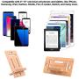 Cell Phone Stand-Bamboo Wooden Desktop Tablet Holder-Desktop Stand Holder Cradle for All iOS & Android Smartphone, Tablets, iPad, iPhone X XS Max XR (4-8 inch)