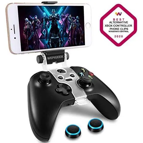 WEPIGEEK Adjustable Wireless Controller Phone Clip Mount Holder Clamp Compatible with Xbox/Xbox One/Xbox One S/Elite Bluetooth Gamepad WEPIGEEK Adjustable Wireless Controller Phone Clip Mount Holder Clamp Compatible with Xbox/Xbox One/Xbox One S/Elite Bluetooth Gamepad