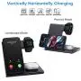 WATOE Wireless Charger 3 in 1 Qi-Certified Fast Charging Station,Compatible iPhone SE/11/11 Pro/X/XS/XR/Xs Max/8 Plus,Wireless charging stand for AirPods Pro/2, Compatible Apple Watch Series 5/4/3/2/1