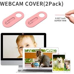 Webcam Cover Slide, 0.027 Inch Ultra Thin Camera Cover Slide for Laptop, Computer, Dell HP Lenovo Laptop, iMac, MacBook Pro, Smartphone, Pink Webcam Privacy Cover Protect Privacy(9 Pack)